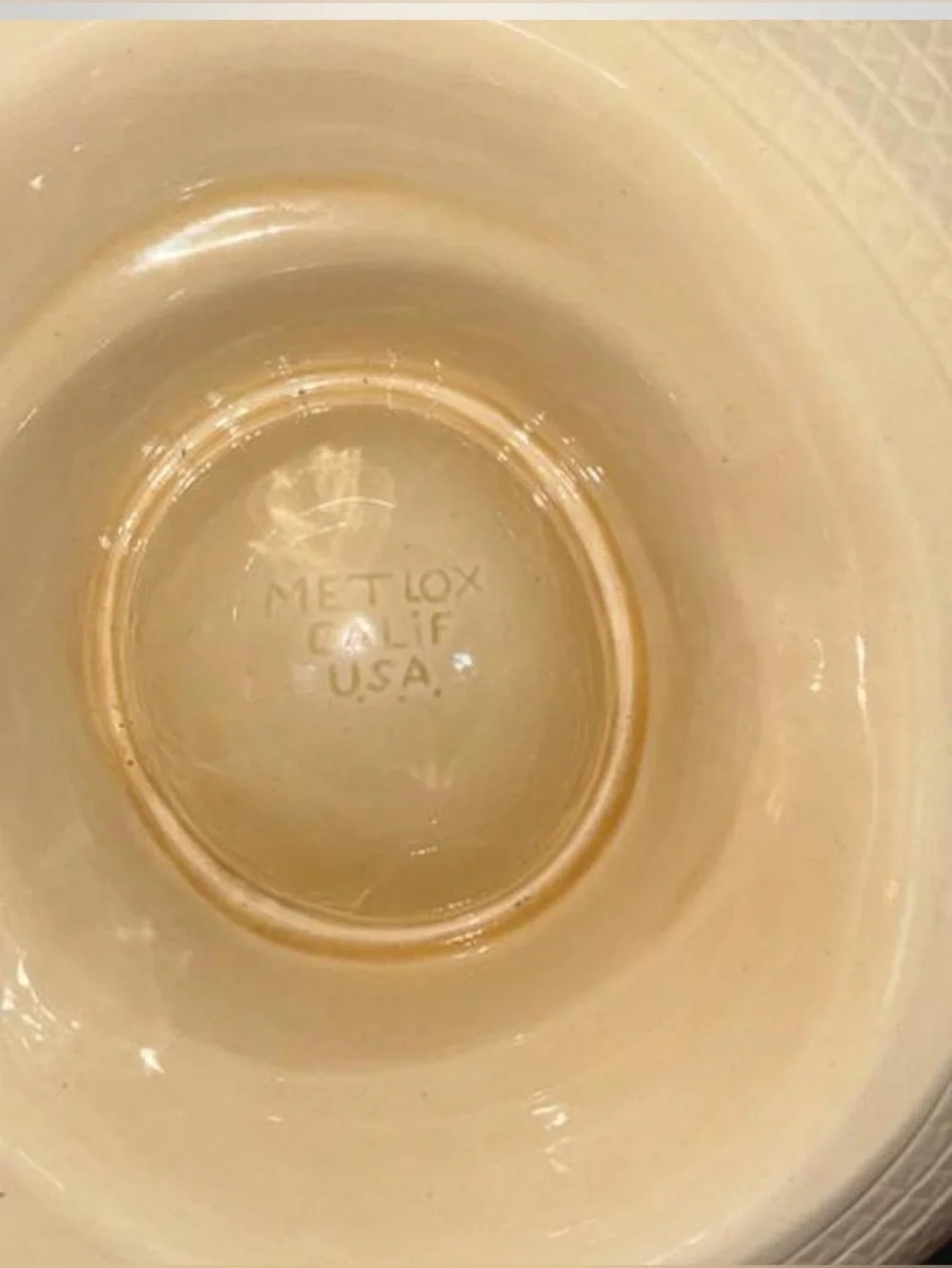 Vintage Metlox California Pottery Sombrero Chip and Dip Bowl “Poppytrail”